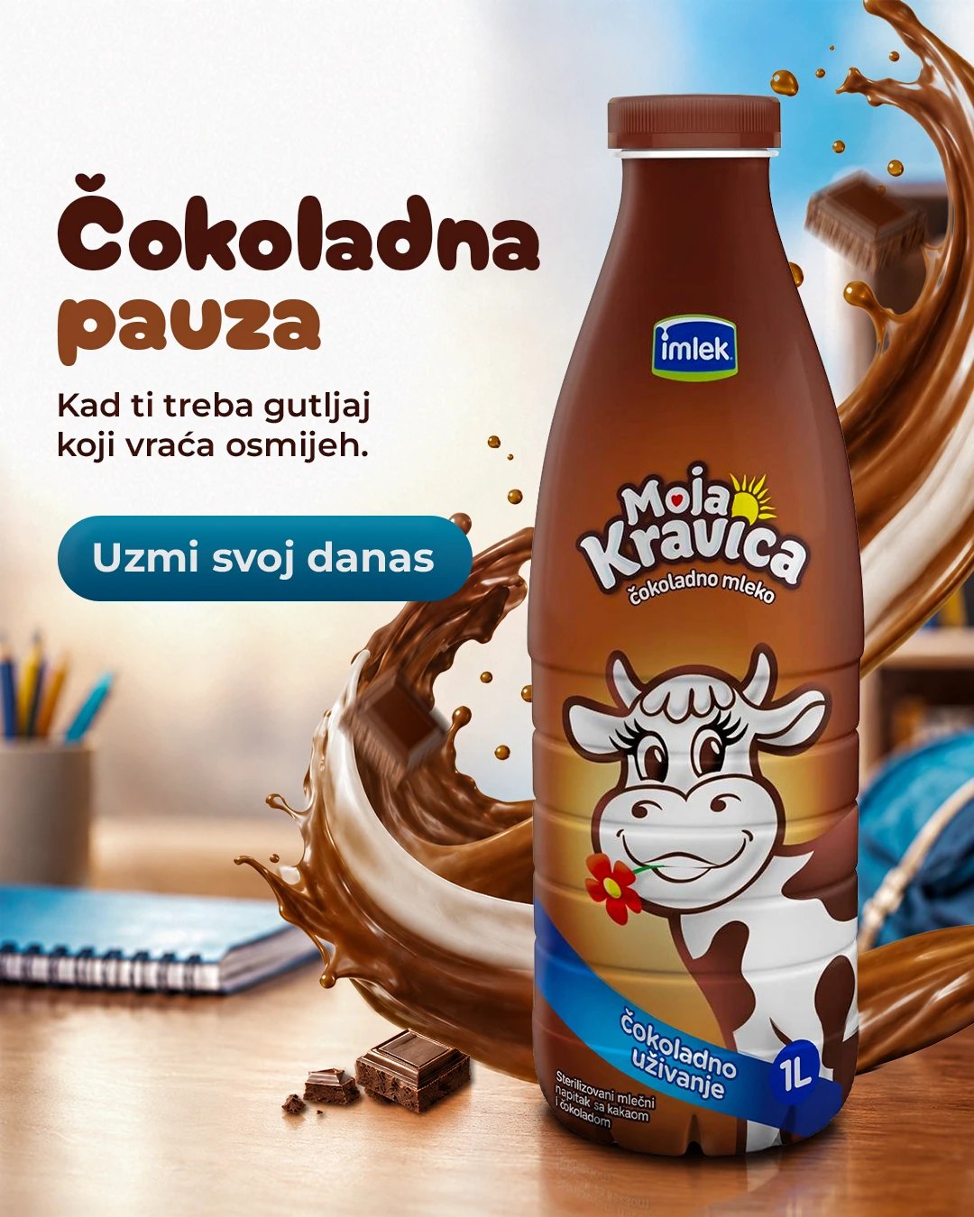 Moja Kravica kampanjski vizual Čokoladna pauza