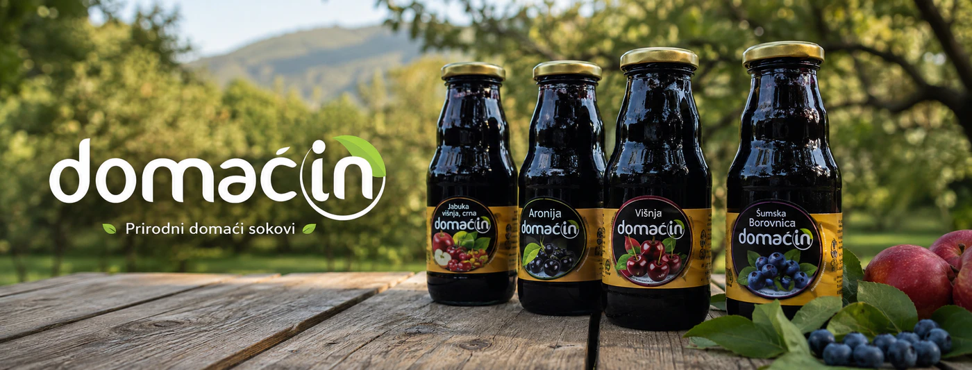 Domaćin prirodni sokovi u voćnjaku